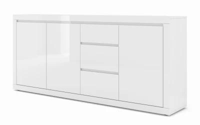 Komoda biała Bello Bianco IV 195cm - mat / połysk