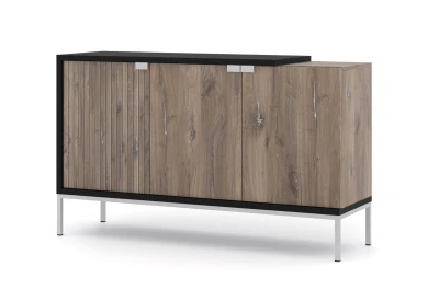 Komoda nowoczesna Toledo 143cm 3D, dąb flagstaff