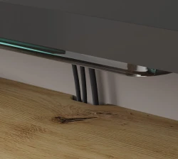 Półka pod telewizor wisząca Dedal 90cm, dąb artisan - półka wisząca - otwór na kable