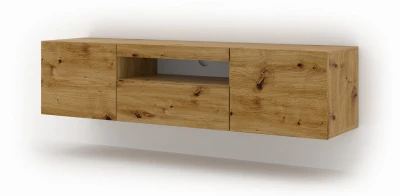 Szafka RTV Aura 150cm uniwersalna, wisząca lub stojąca, dąb artisan
