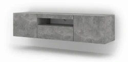Szafka RTV Aura 150cm uniwersalna, wisząca lub stojąca, beton - wisząca