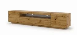 Szafka RTV Aura 200cm uniwersalna, wisząca lub stojąca, dąb artisan - stojąca