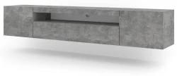 Szafka RTV Aura 200cm uniwersalna, wisząca lub stojąca, beton