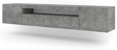 Szafka RTV Aura 200cm uniwersalna, wisząca lub stojąca, beton