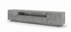 Szafka RTV Aura 200cm uniwersalna, wisząca lub stojąca, beton - stojąca