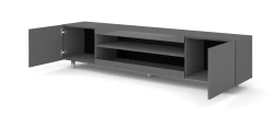 Szafka RTV Kate 189cm, grafit mat / grafit połysk - wymiary