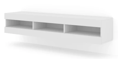 Szafka RTV Manta 160cm uniwersalna, wisząca lub stojąca, biały mat