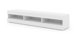 Szafka RTV Manta 160cm uniwersalna, wisząca lub stojąca, biały mat - stojąca