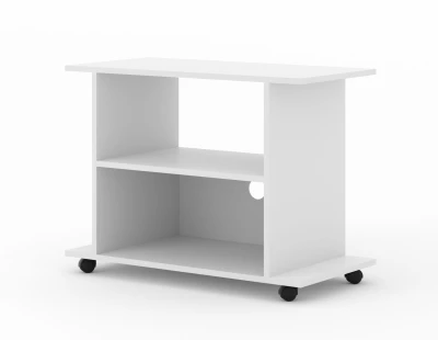 Szafka RTV na kółkach Yogi 80cm, biały mat