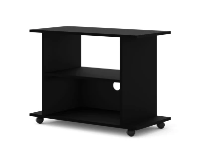 Szafka RTV na kółkach Yogi 80cm, czarny mat