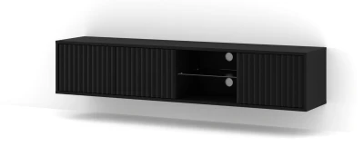 Szafka RTV wisząca MITA 156cm, czarny mat