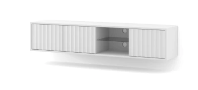Szafka RTV wisząca VINA 156cm, biały mat