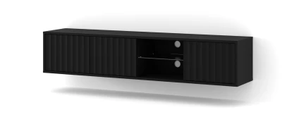 Szafka RTV wisząca VINA 156cm, czarny mat