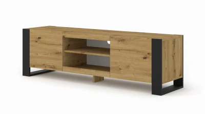 Szafka RTV loftowa Mondi 158cm, dąb artisan