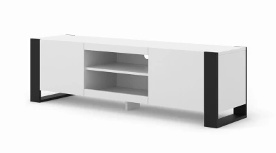 Szafka RTV loftowa Mondi 158cm, biały mat