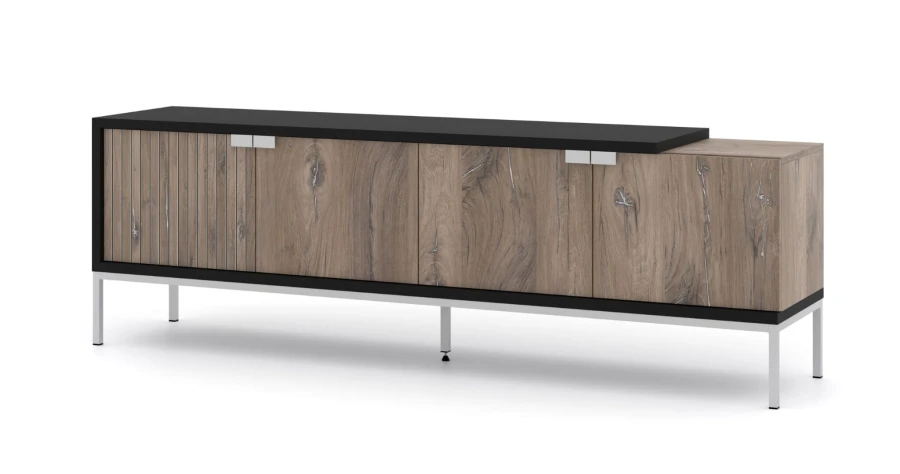 Szafka RTV Toledo 200cm 4D, dąb flagstaff