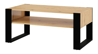 Stolik kawowy industrialny NUKA F prostokątny 110cm, dąb artisan