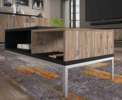 Stolik kawowy Toledo 110x55cm, dąb flagstaff - zbliżenie 1