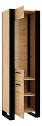 Witryna Nuka E 188cm, dąb artisan - otwarta
