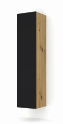 Szafka wisząca DUO 150cm, dąb artisan / czarny mat
