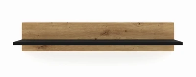 Półka wisząca Nuka G 100cm, dąb artisan / czarny mat