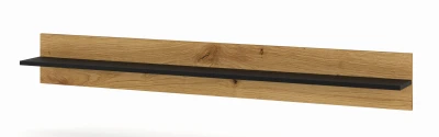 Półka wisząca Anette B 150cm, czarny mat / dąb artisan