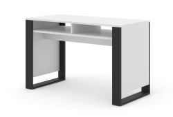 Biurko Mondi 120x55cm - biały mat / czarny mat