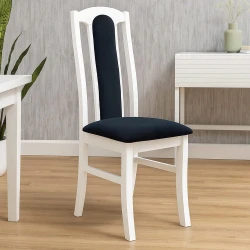 Krzesło czarne drewniane K103 - szkielet biały