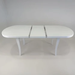 Stół owalny rozkładany, biały S2 90x160/200