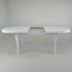 Stół owalny rozkładany, biały S2 90x160/200
