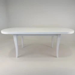 Stół owalny rozkładany, biały S2 90x160/200