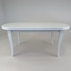 Stół owalny rozkładany, biały S2 90x160/200