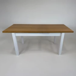 Zestaw jadalniany LORA - Stół rozkładany dębowy, prostokątny S18 80x140/180 + 4 krzesła K37 brązowe