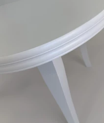 Stół rozkładany owalny biały 90x160/200 S2