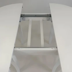 Okrągły biały stół S2 100/140