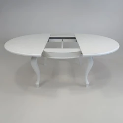 Duży okrągły stół, biały S19 150/200