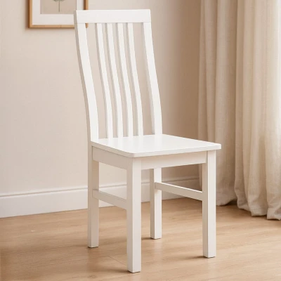 Krzesło drewniane białe K5-D - lite drewno bukowe