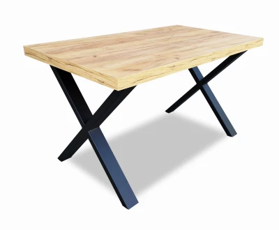 Stół rozkładany LOFT prostokątny 140/240 S55-L-X METAL dąb craft złoty