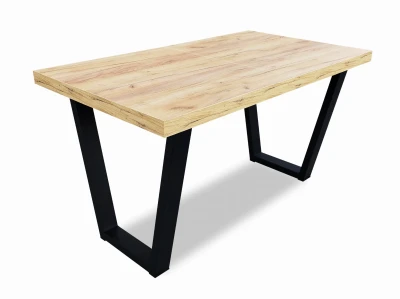 Stół rozkładany LOFT prostokątny 140/240 S55-L-V METAL dąb craft złoty