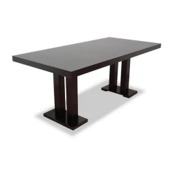 Stół rozkładany kwadratowy 90/240 S34 w kolorze wenge - rozłożony